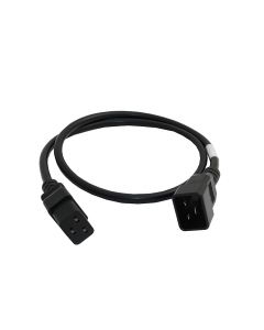 Power cord C20-C19 black 1m